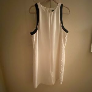 New crisp White dress lined with black